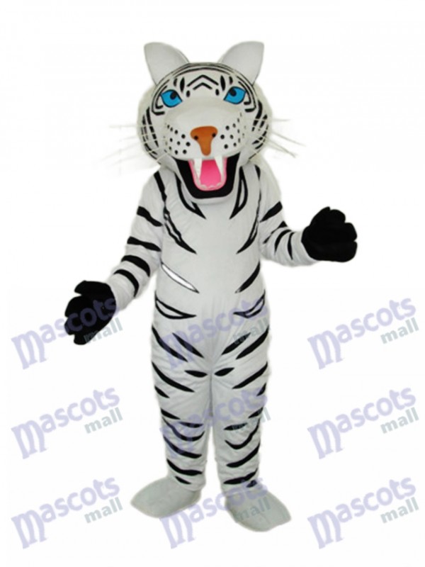 Weißes Tiger Maskottchen erwachsenes Kostüm Tier