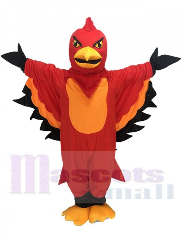 Neuer roter und orangefarbener Thunderbird Maskottchen Kostüm